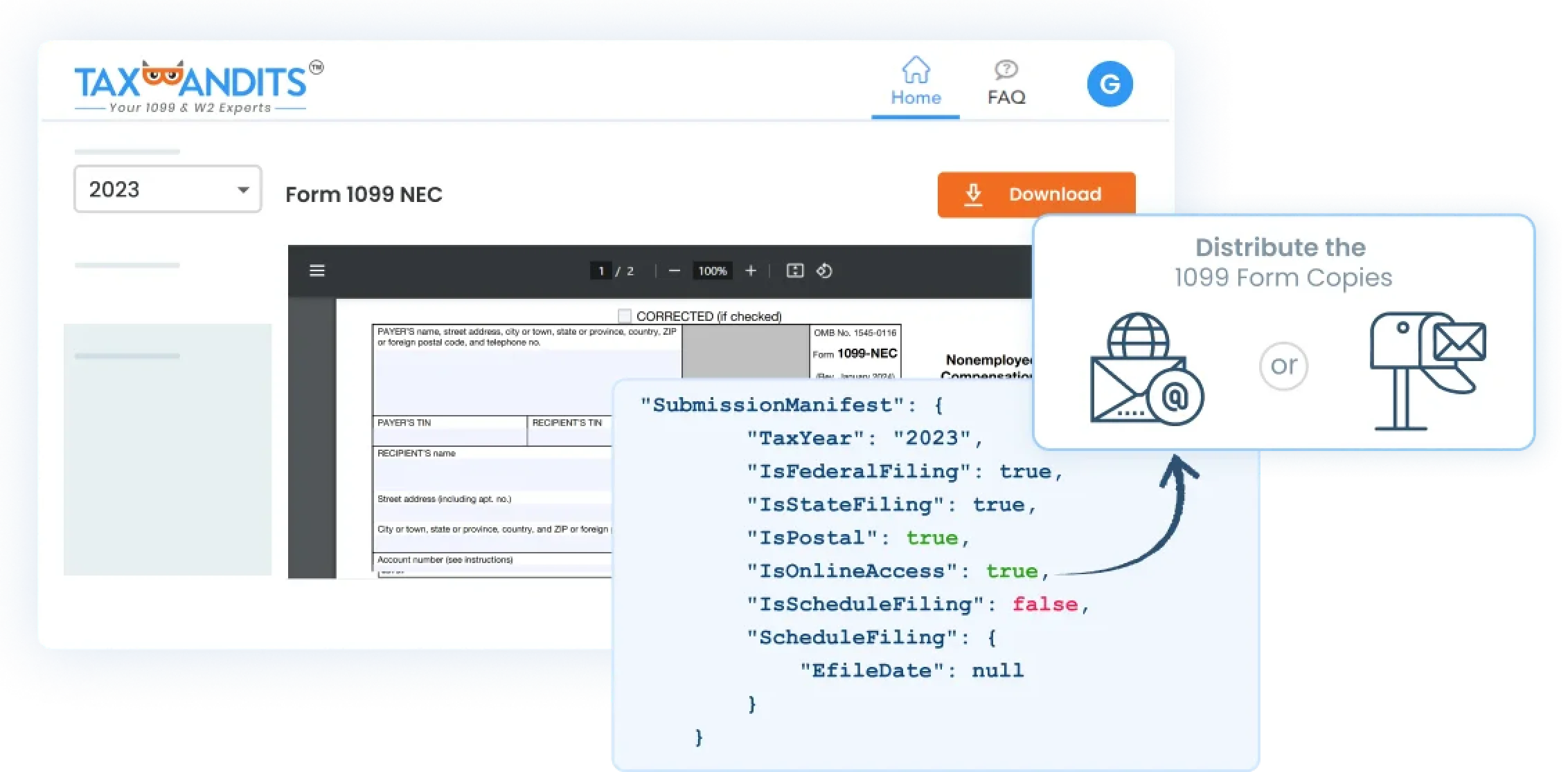 Distribute the 1099 Copies