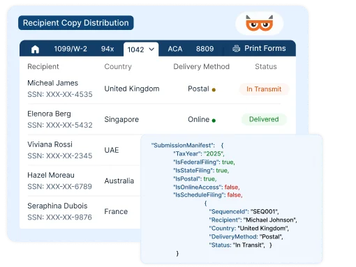 Recipient copies delivered on time, every time